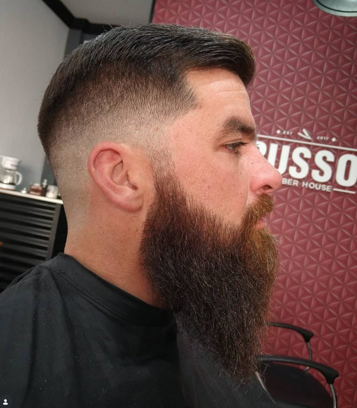 Trabajo real de barberia realizado en Russo Barber House